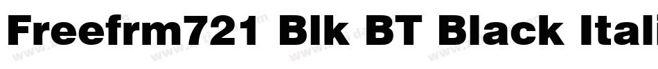 Freefrm721 Blk BT Black Italic字体转换